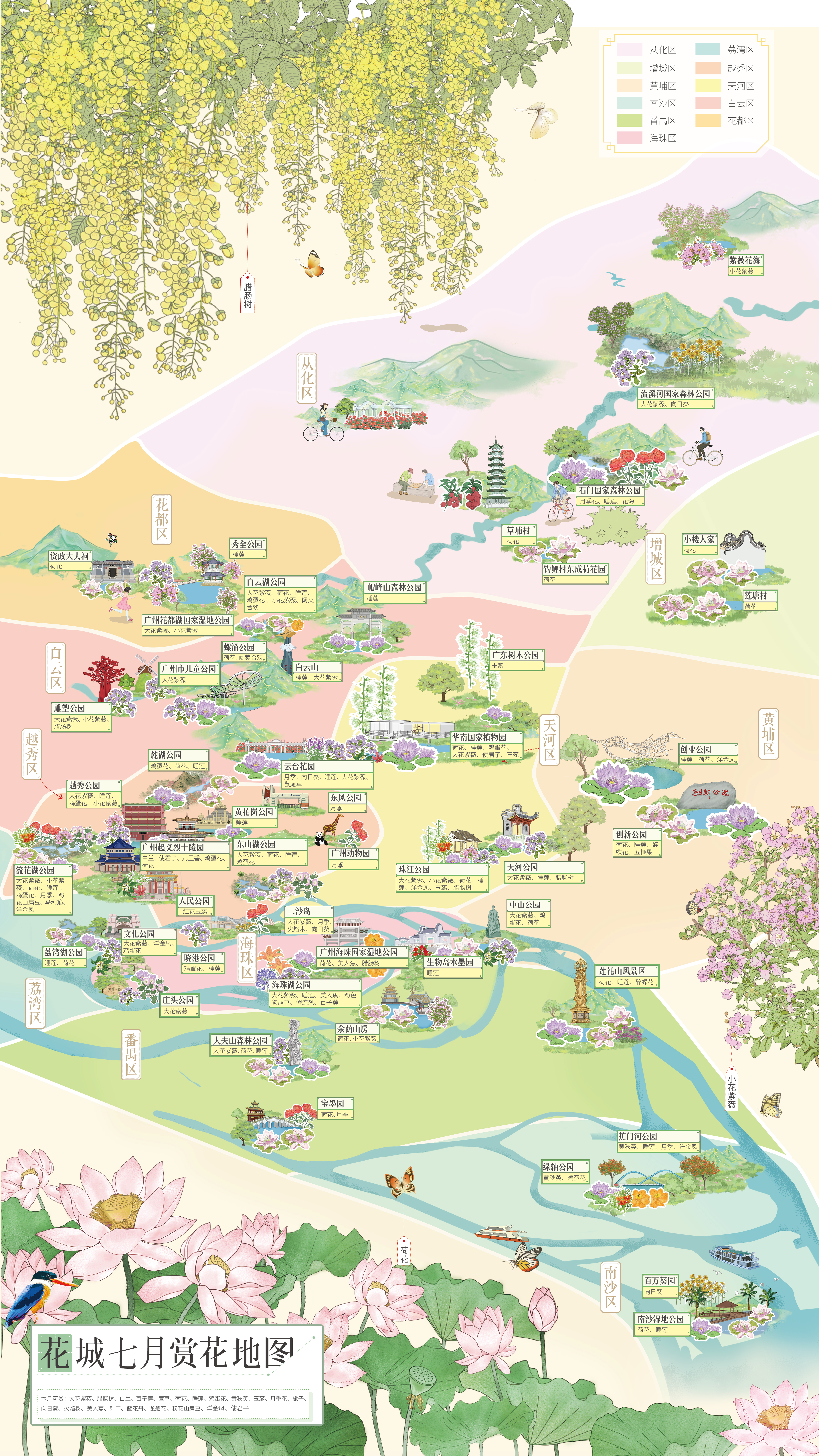 七月赏花地图