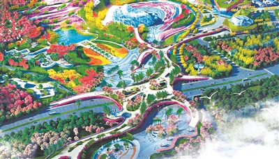 广州花园花桥效果图