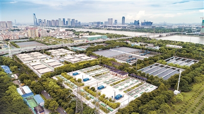 猎德污水处理厂全景。