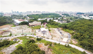 执信中学天河校区建设用地航拍图