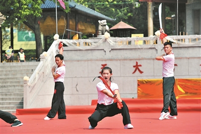 2019盘古王民俗文化节开幕  花都“武林高手”齐聚盘古王公园