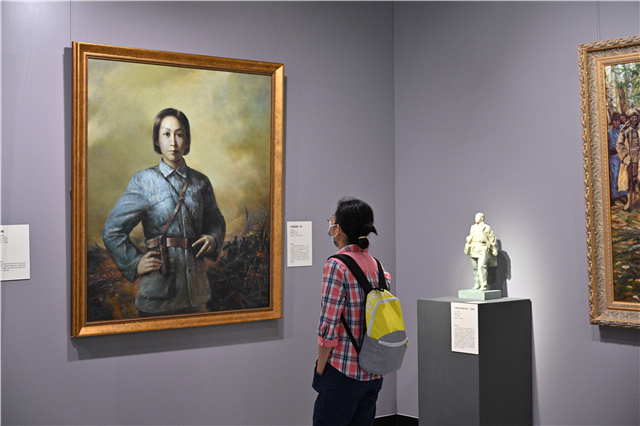 Art exhibition marking centenary of CPC underway in Guangzhou