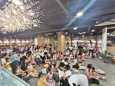 黄埔区图书馆万科山景城分馆活动现场。