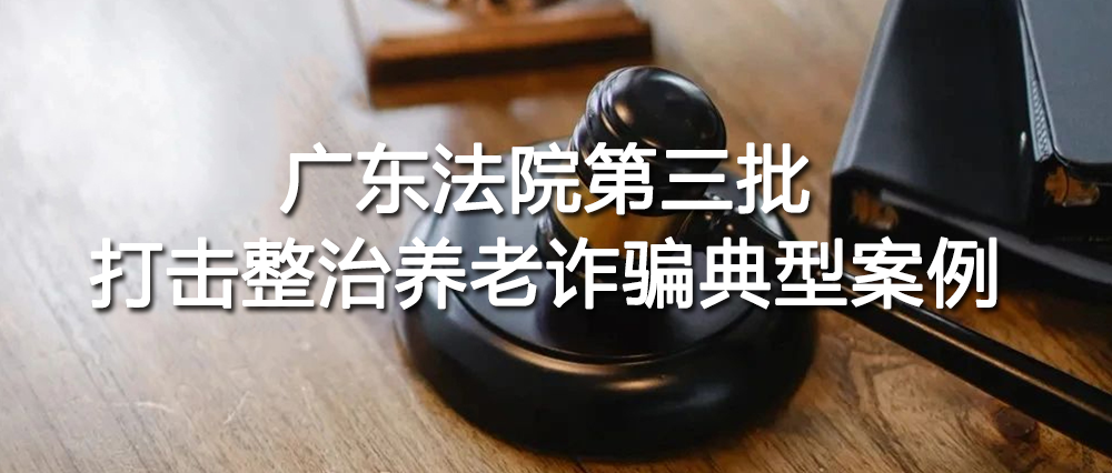 广东高院发布第三批打击整治养老诈骗典型案例