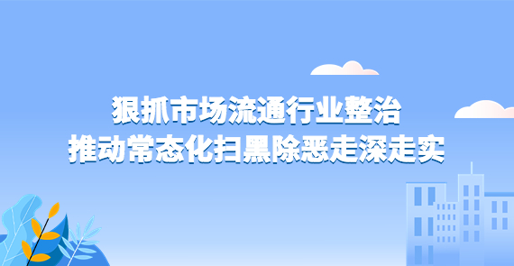 狠抓市场流通行业整治 推动常态化扫黑除恶走深走实