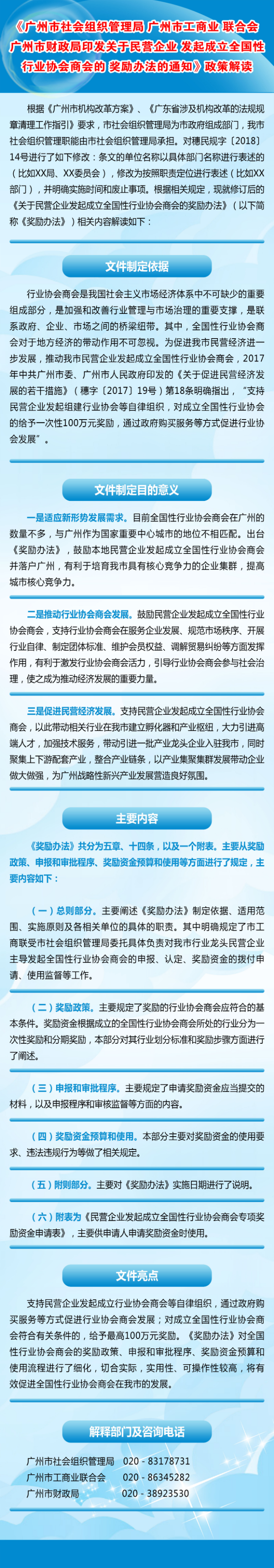 一图读懂：《广州市社会组织管理局 广州市工商业 联合会 广州市财政局印发关于民营企业 发起成立全国性行业协会商会的 奖励办法的通知》.jpg