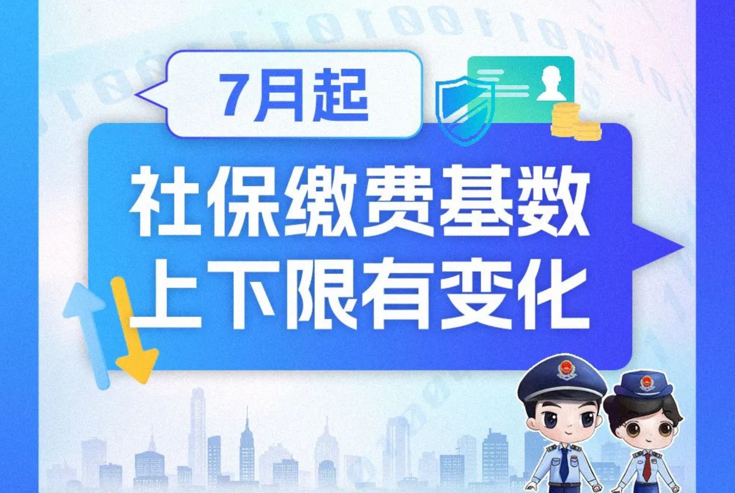 7月起，社保缴费基数上下限有变化！