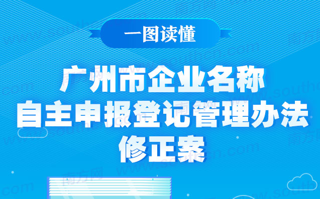 【一图读懂】《广州市企业名称自主申报登记管理试行办法》的解读