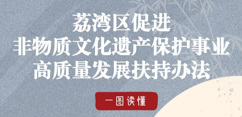 【一图读懂】《荔湾区促进非物质文化遗产保护事业高质量发展扶持办法》