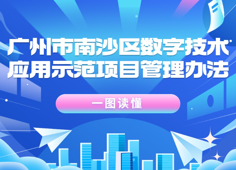 【一图读懂】《广州市南沙区数字技术应用示范项目管理办法》的政策解读