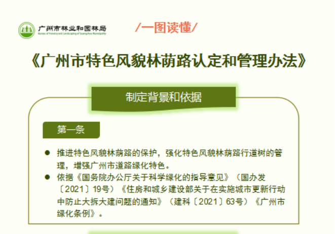【一图读懂】《广州市特色风貌林荫路认定和管理办法》