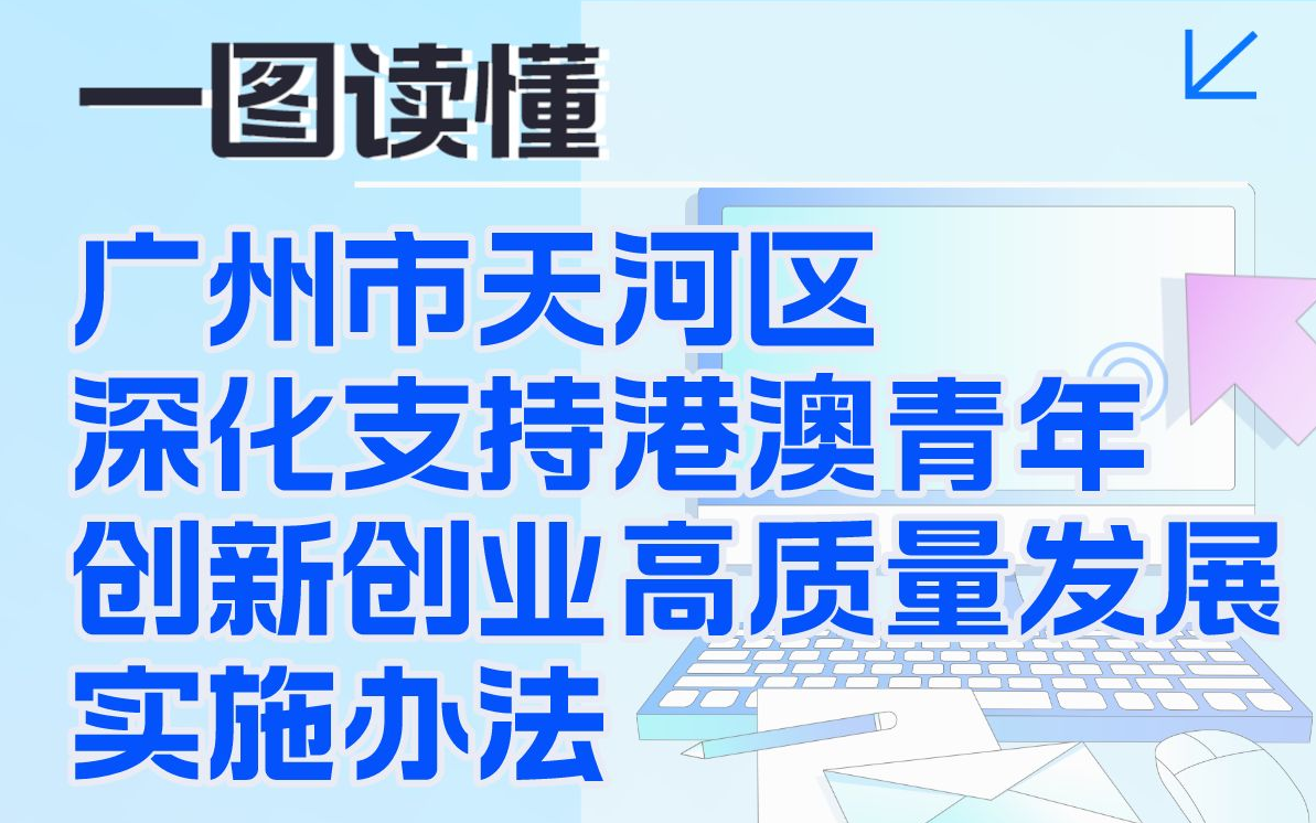 【一图读懂】《广州市天河区深化支持港澳青年创新创业高质量发展实施办法》的政策解读