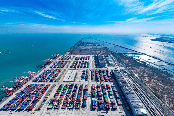 New international general dock starts construction in GZ's Nansha Port