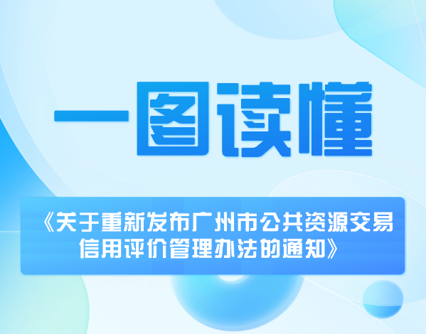 【一图读懂】《广州市人民政府办公厅关于重新发布广州市公共资源交易信用评价管理办法的通知》图文解读