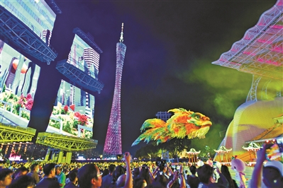 广州国际灯光节启幕 “大鳌鱼”“芭蕉叶”惊艳返场