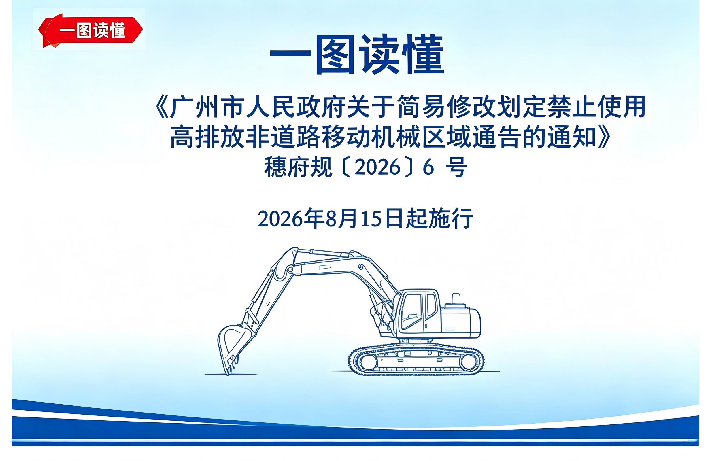 【一图读懂】《广州市人民政府关于简易修改划定禁止使用高排放非道路移动机械区域通告的通知》的政策解读